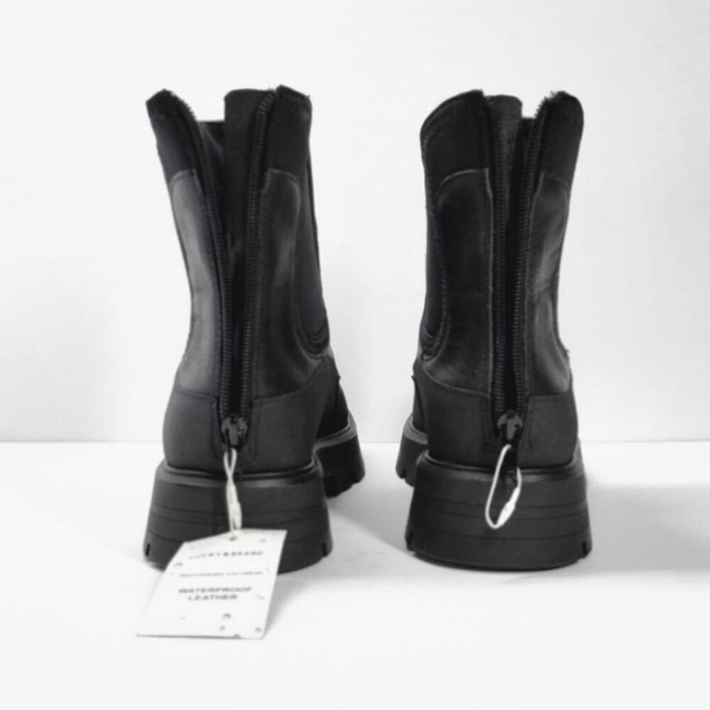 Lucky brand black Allehia Modern Lug sole Chelsea Boots Booties 8.5‎ 9.5 7.5 New - Picture 3 of 15